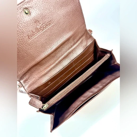 Isabella Fiore Brown Fur Floral Patterned Women's Bag - Picture 5 of 8